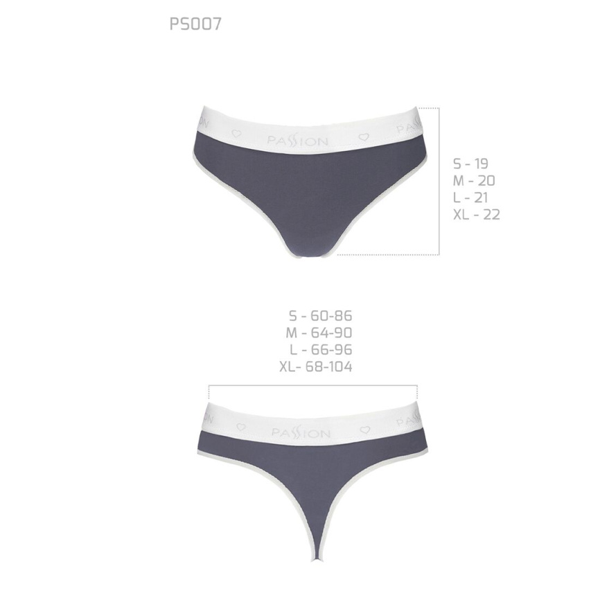 Спортивні трусики-стрінги Passion PS007 PANTIES S, dark grey фото 5