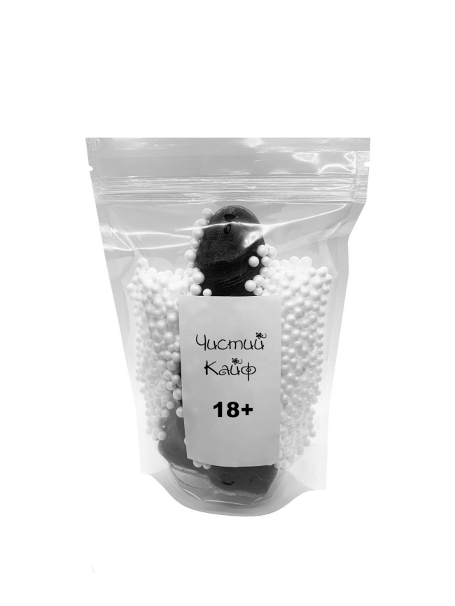 Мило у формі пеніса Чистий Кайф Black size M, крафтове мило-член, натуральне фото 4