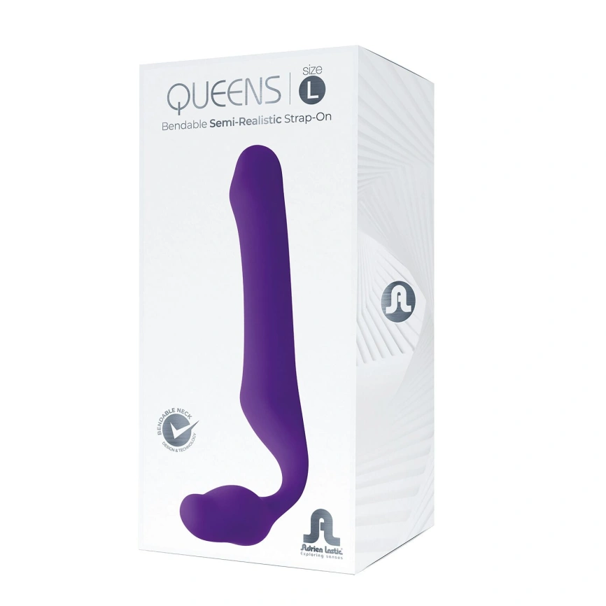 Безремневой страпон Adrien Lastic Queens L, регулируемый изгиб, диаметр 3,8 см фото 4
