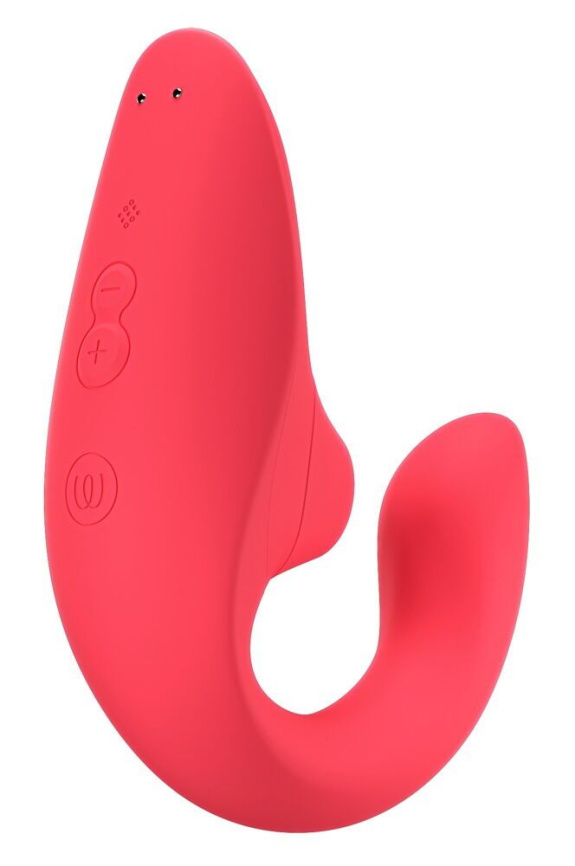 Вагінально-кліторальний стимулятор Womanizer Blend Vibrant Rose, вібрація + вакуум, 2 мотори фото 3