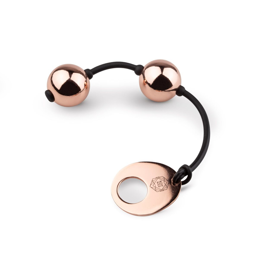 Металеві вагінальні кульки Rosy Gold - Nouveau Kegel Balls, маса 376 г, діаметр 2,8 см фото 2