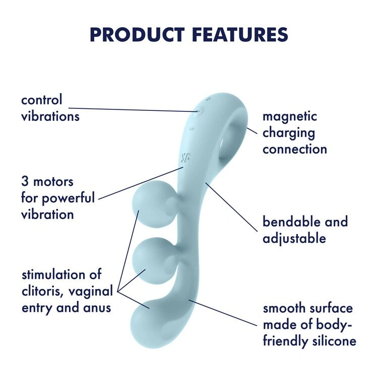Универсальный вибратор Satisfyer Tri Ball 2, 3 мотора, гнется фото 8