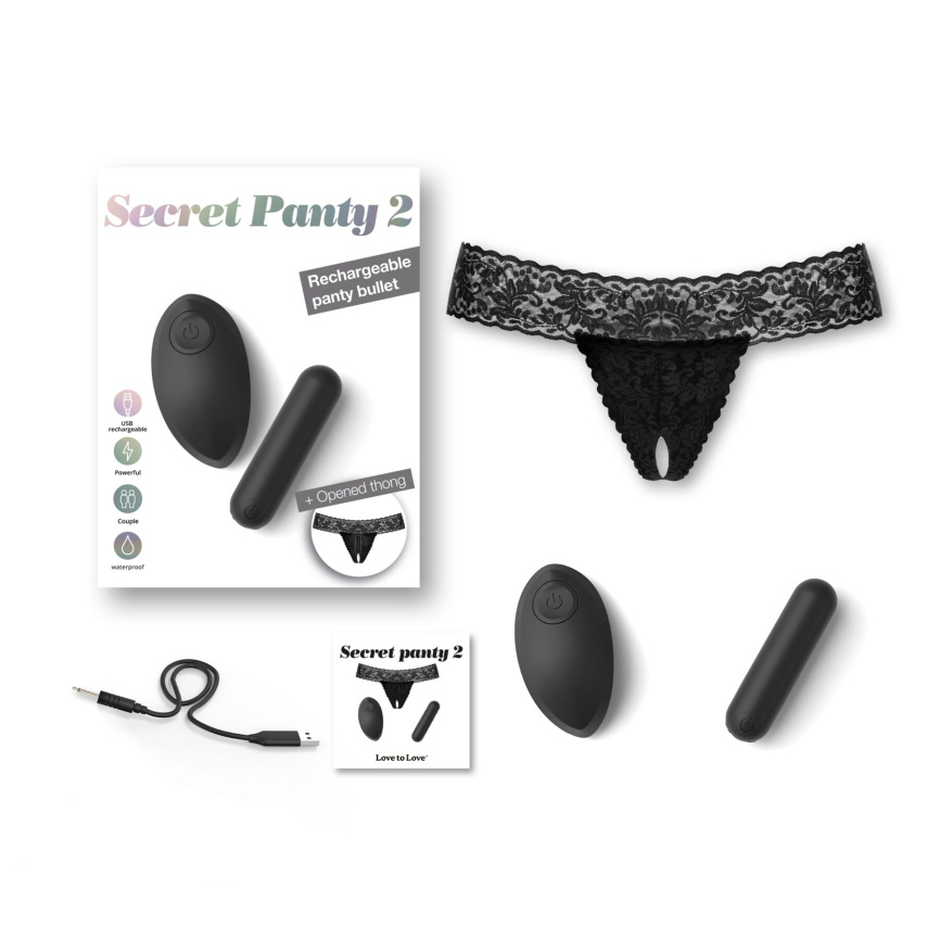 Вібратор Love To Love SECRET PANTY 2, в комплекті трусики, віброкуля, пульт ДК, 10 режимів роботи фото 4