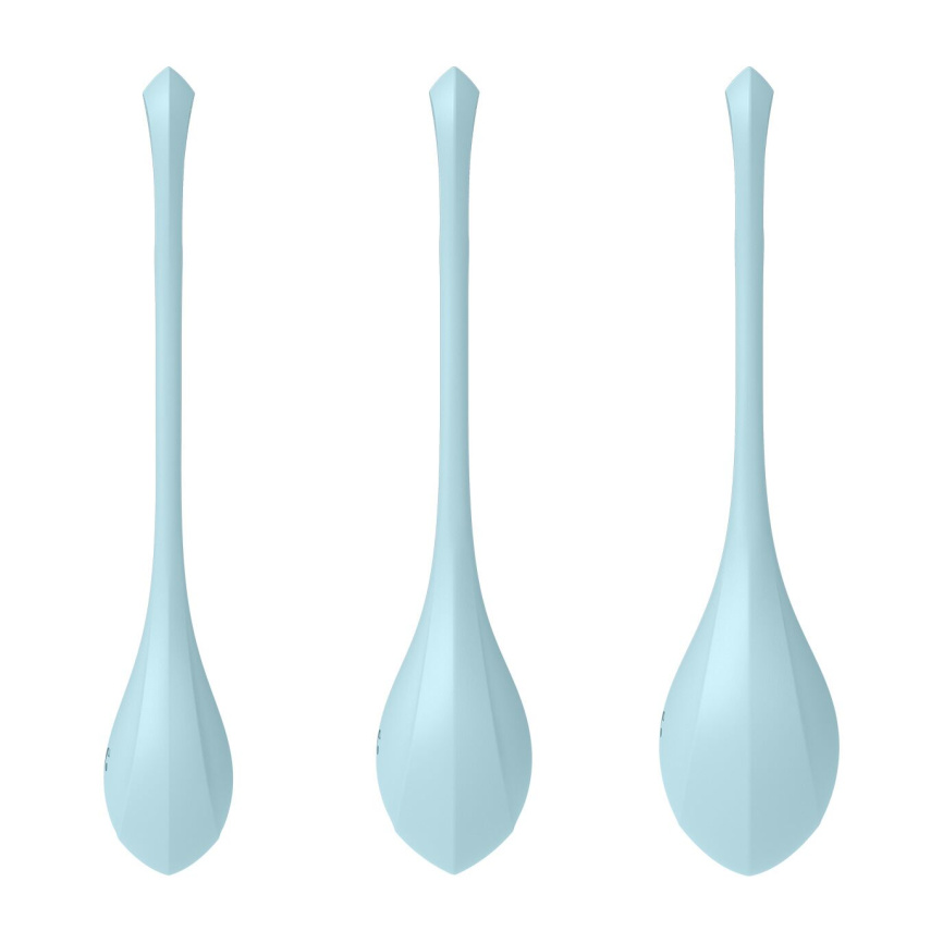 Набір йоні намистин Satisfyer Yoni Power 2 Light Blue, диаметр 2-2,5-3см, вес 22-44-73гр фото 2