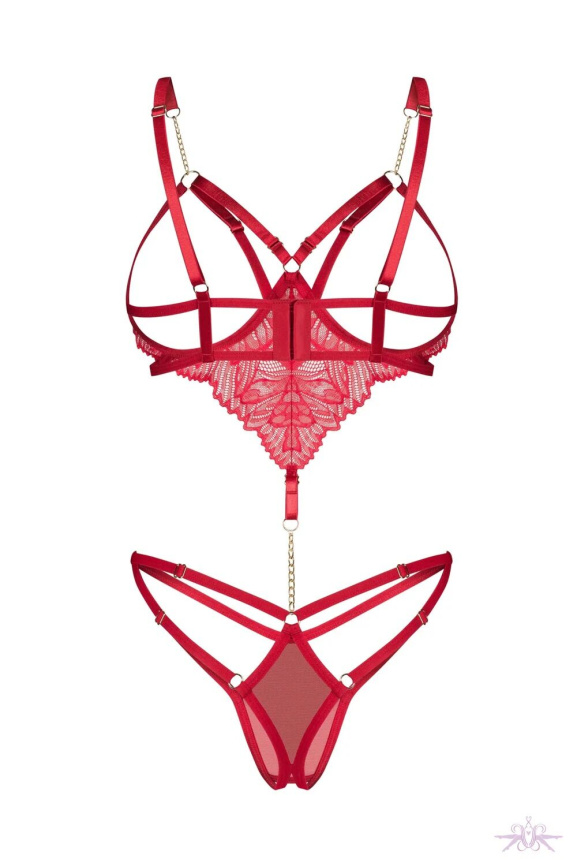 Боді Obsessive Matildea crotchless teddy L/XL фото 3