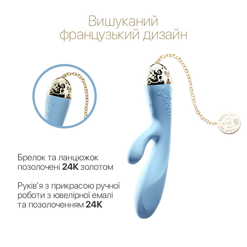 Смартвібратор-кролик Zalo — Rosalie Royal Blue фото 4