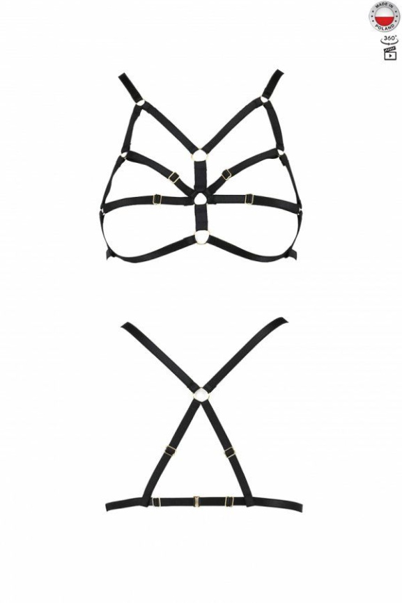 Бюстгальтер-стрепи Passion Exclusive ARMANDA BRA XXL/XXXL, black фото 1