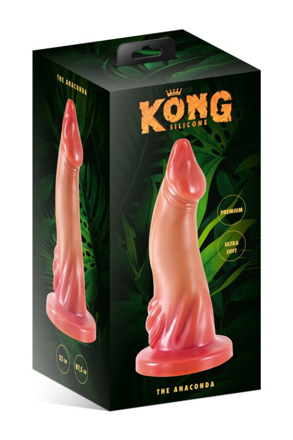 Фентезійний фалоімітатор Kong Silicone The Anaconda, довжина 23 см, діаметр 5,5 см фото 2