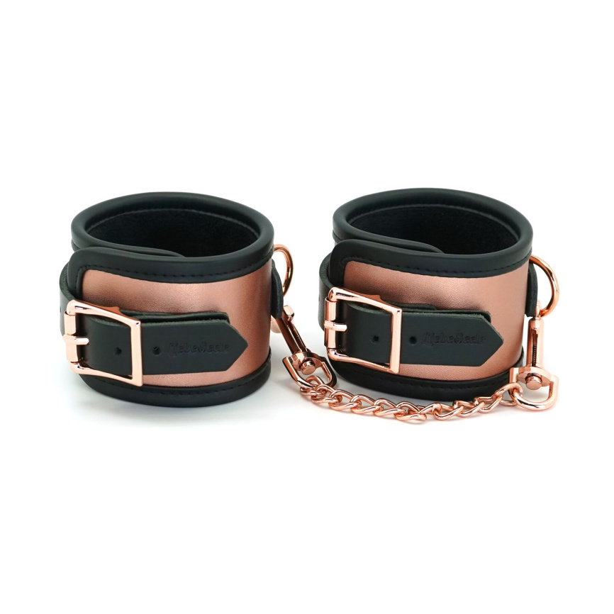 Поножі Liebe Seele Rose Gold Memory Ankle Cuffs, натуральна шкіра, рожеве золото фото 10