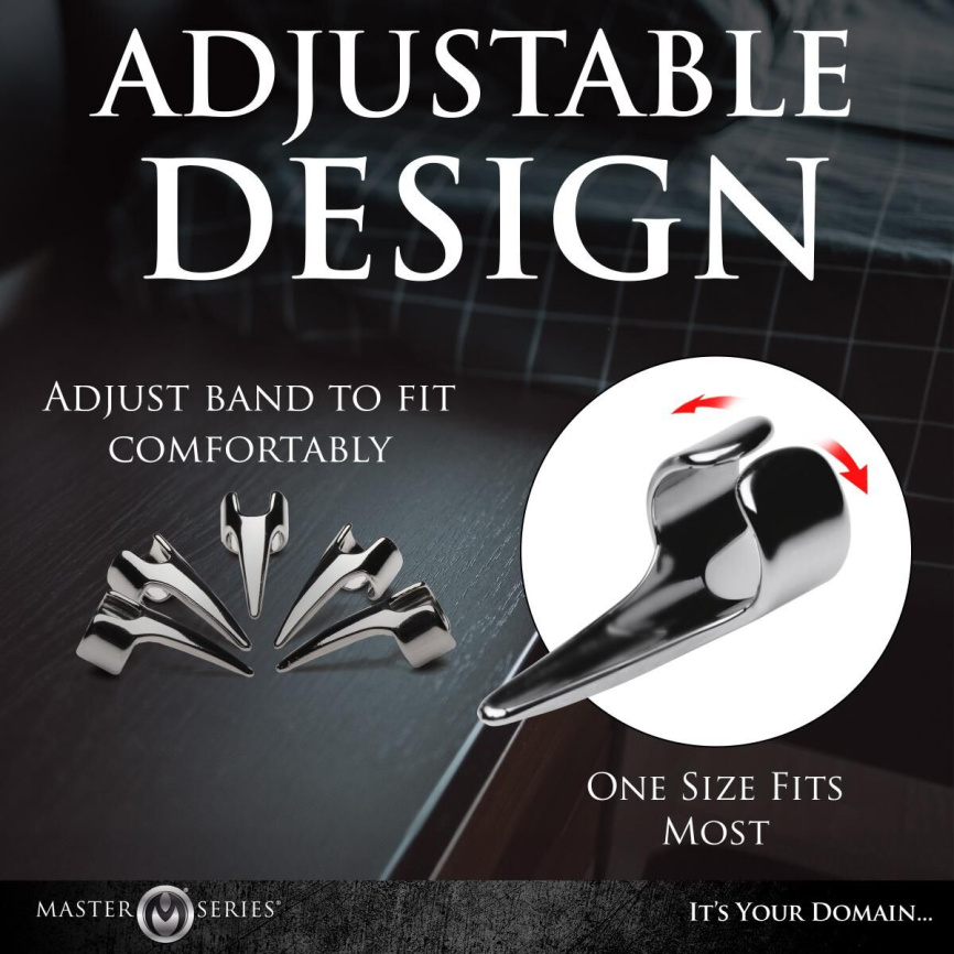 Набір кілець з кігтями Master Series Five-Piece Sensation Claw Rings - Silver фото 7