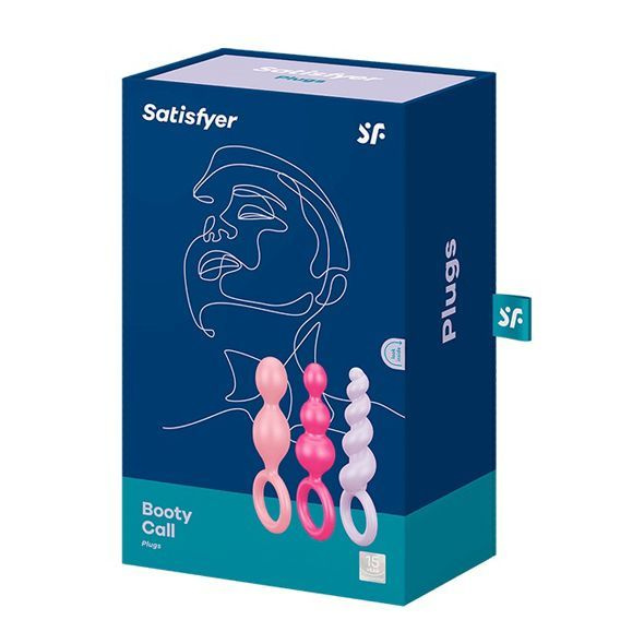 Набір анальних іграшок Satisfyer Plugs colored (set of 3) - Booty Call (м'яте паковання!!!) фото 4