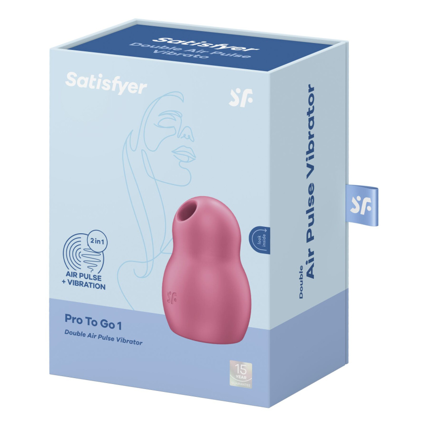 Вакуумний стимулятор з вібрацією Satisfyer Pro To Go 1 Red фото 7