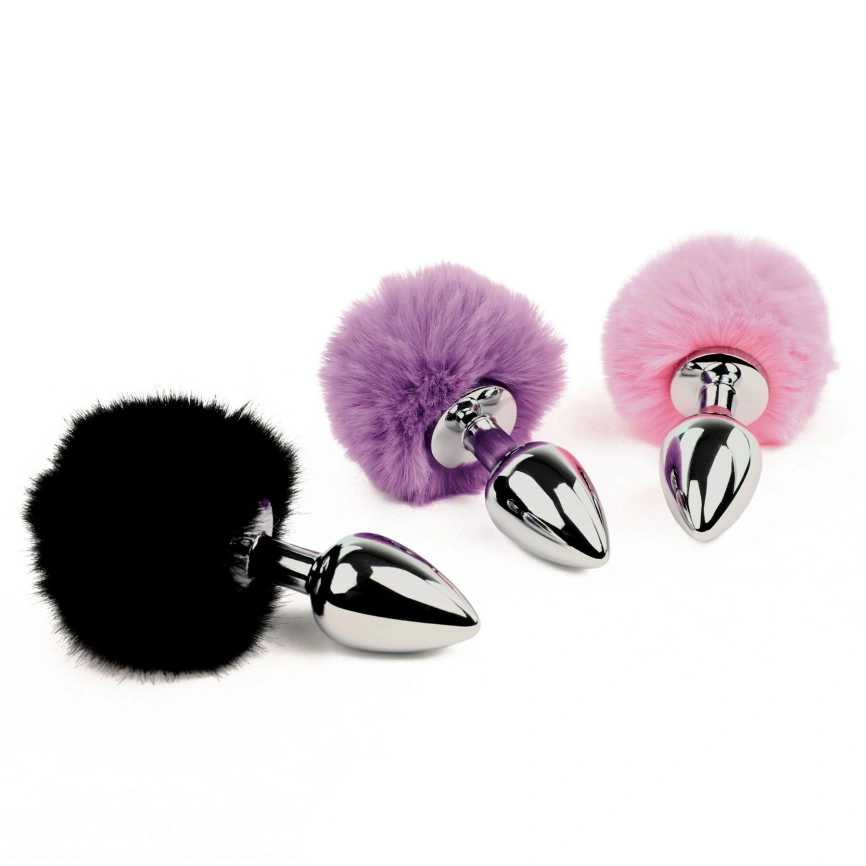Анальная пробка FeelzToys - Bunny Tails Butt Plug Purple фото 4