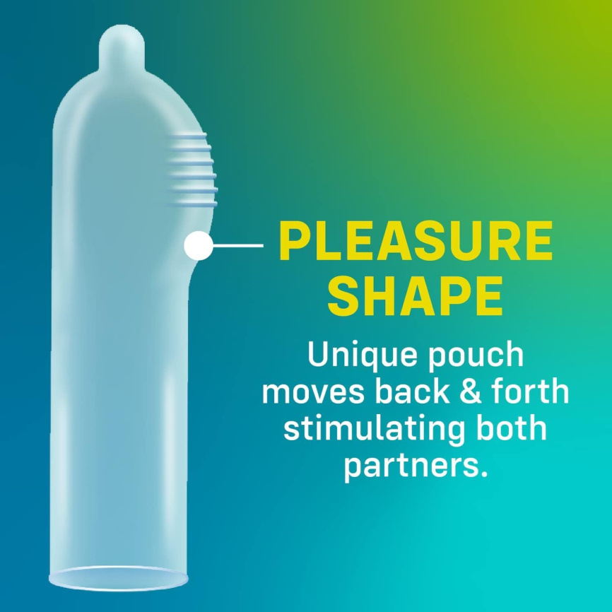 Набір презервативів ONE Pleasure Plus, 100 шт, з ребристою ділянкою на кінці, паковання-тубус фото 4