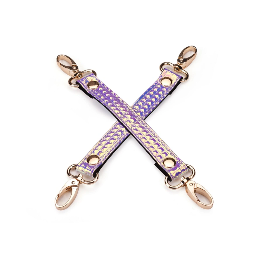 Набор Liebe Seele Pink Glossy 7pcs Bondage Kit, фиксаторы, ошейник с поводком, кляп, флоггер, маска фото 7
