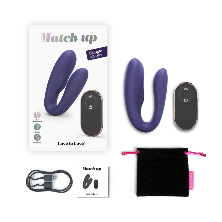 Вибратор для пар с пультом ДУ Love To Love MATCH UP - MIDNIGHT INDIGO фото 7