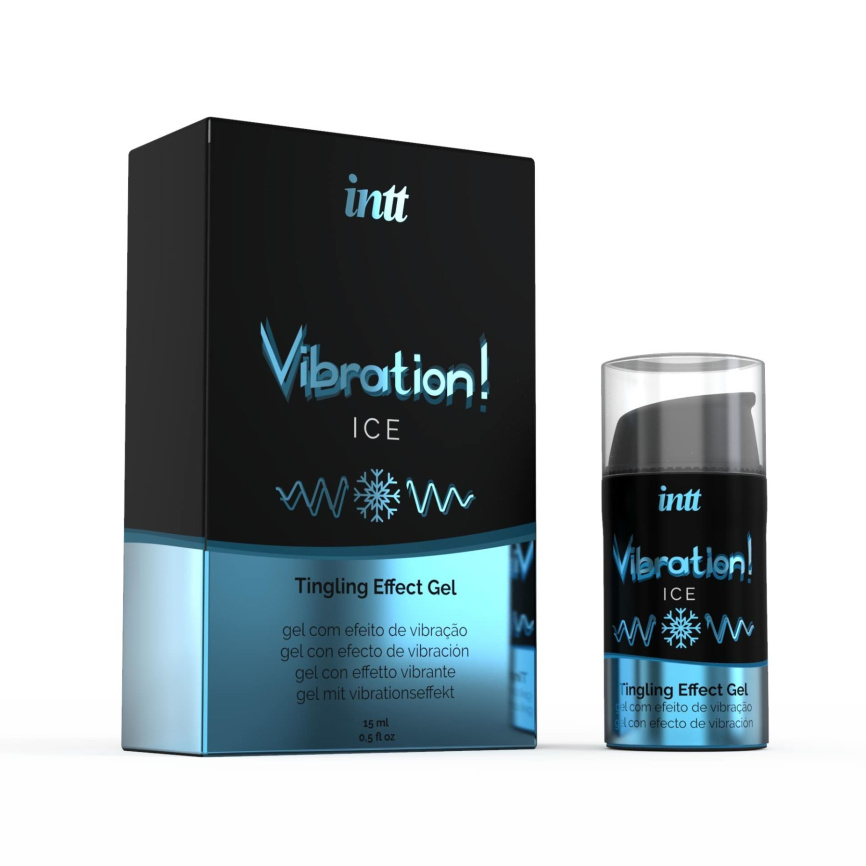 Рідкий вібратор Intt Vibration Ice (15 мл), густий гель, дуже незвичайний, діє до 30 хвилин фото 1