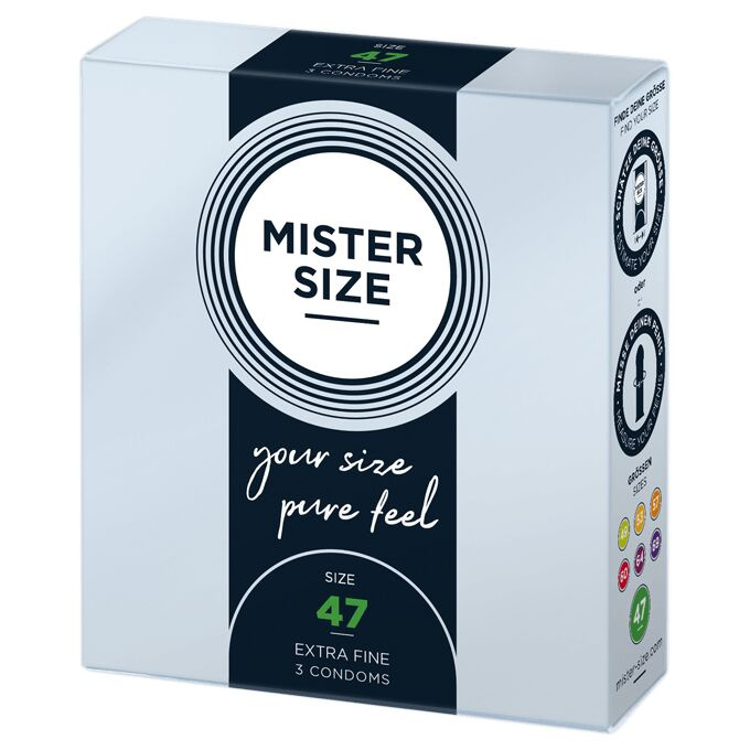 Презервативи Mister Size - pure feel - 47 (3 condoms), товщина 0,05 мм фото 2