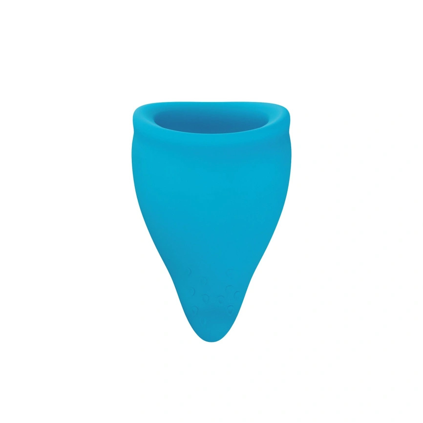 Менструальная чаша Fun Factory FUN CUP SIZE A, бирюзовая, многоразовая, диаметр 4 см, объем 20 мл фото 3