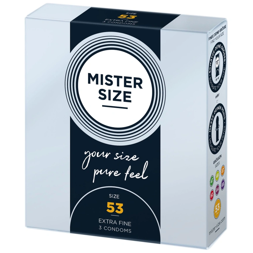 Распродажа!!! Презервативы Mister Size - pure feel - 53 (3 шт) (срок 05.2026) фото 2