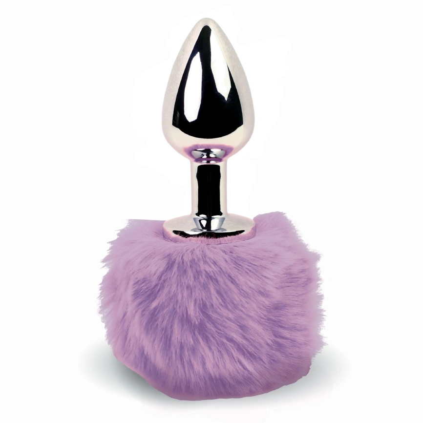 Анальная пробка FeelzToys - Bunny Tails Butt Plug Purple фото 1