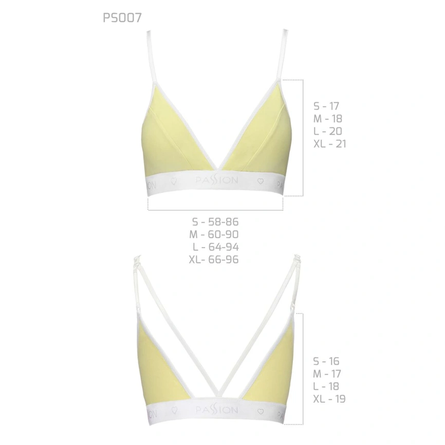Спортивный топ с двойными бретелями Passion PS007 TOP M, yellow фото 10