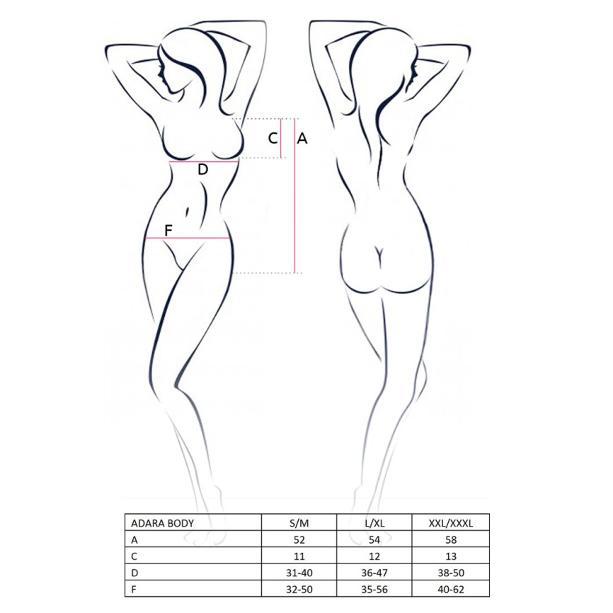 Боді монокіні Passion ADARA BODY XXL/XXXL, red фото 3