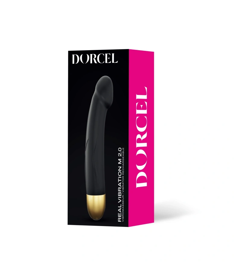 Вибратор Dorcel Real Vibration M Gold 2.0, диам 3,7см, перезаряжаемый, для точки G фото 6