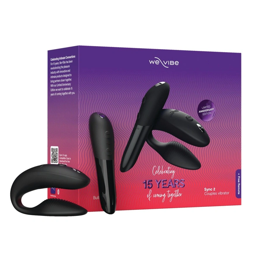Подарочный набор We-Vibe 15 Year Anniversary Collection, смарт-вибратор для пар + вибропуля фото 1