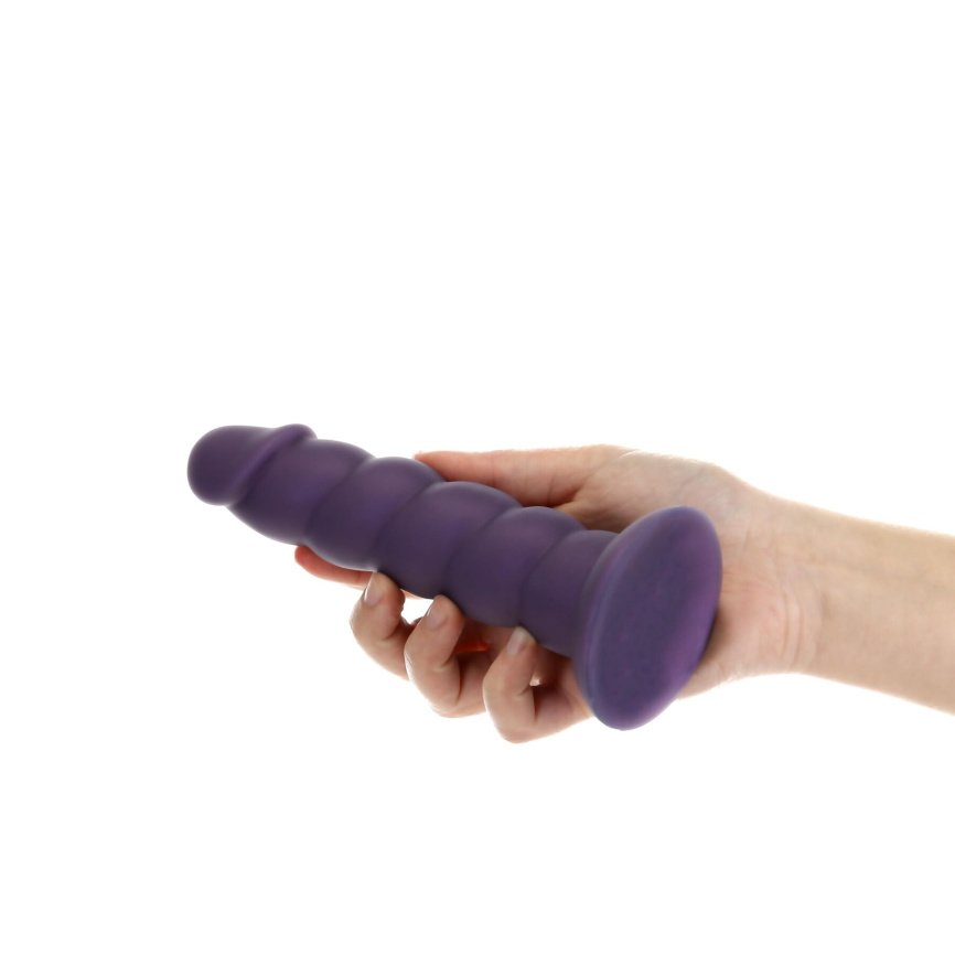 Фалоімітатор Fantasy by Addiction Unicorn Dildo 7” Purple, віброкуля в подарунок фото 3