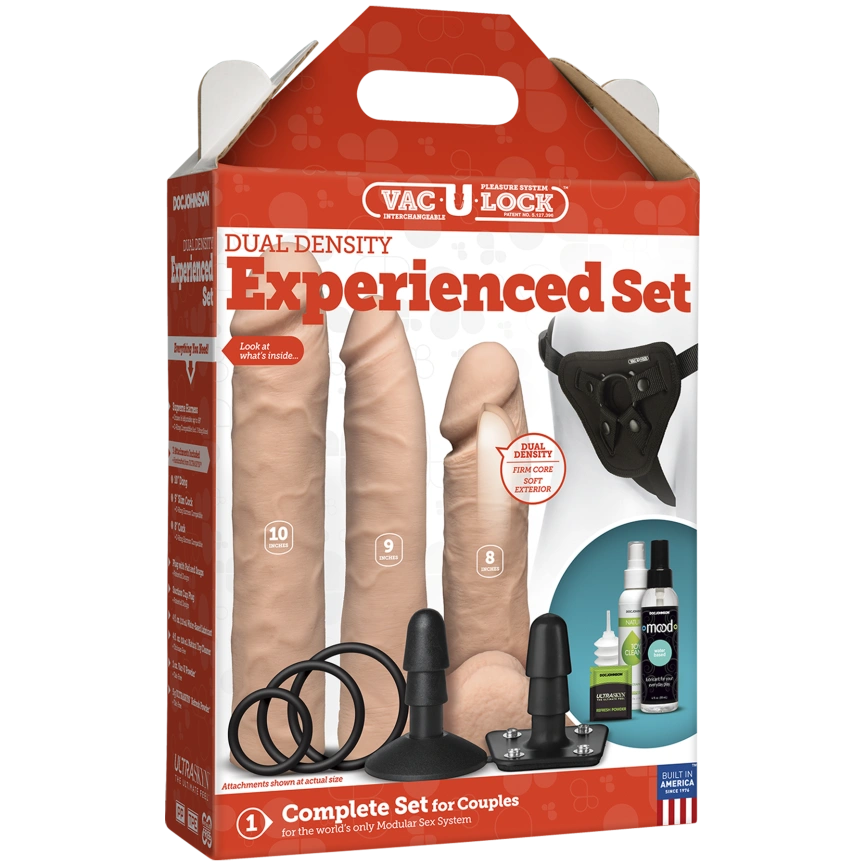 Набор для страпона Doc Johnson Vac-U-Lock Dual Density Experienced Set, диаметр 2×7см, 7,7см фото 5