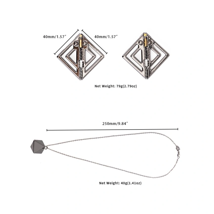 Зажимы для сосков с тяжелой подвеской LOCKINK Adjustable Nipple Clamps with Heavy Pendant, под серебро фото 9