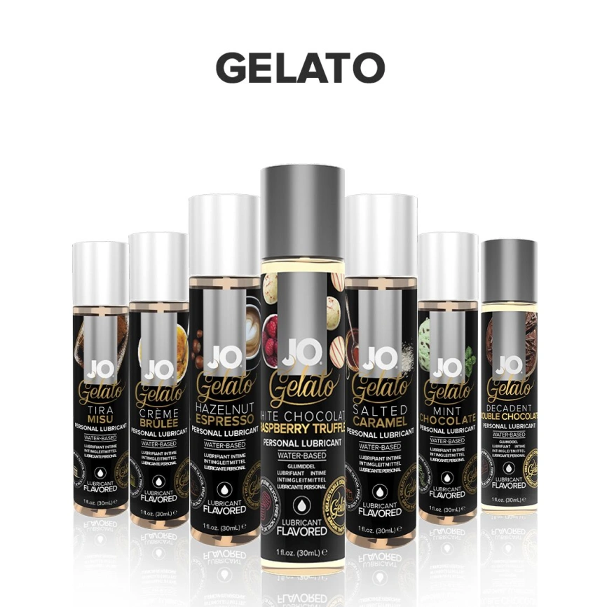 Смазка на водной основе JO GELATO White Chocolate Raspberry (120 мл) без сахара и парабенов фото 5