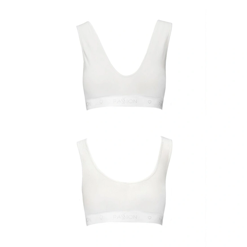 Спортивный топ из эластичного хлопка Passion PS005 TOP S, white фото 12