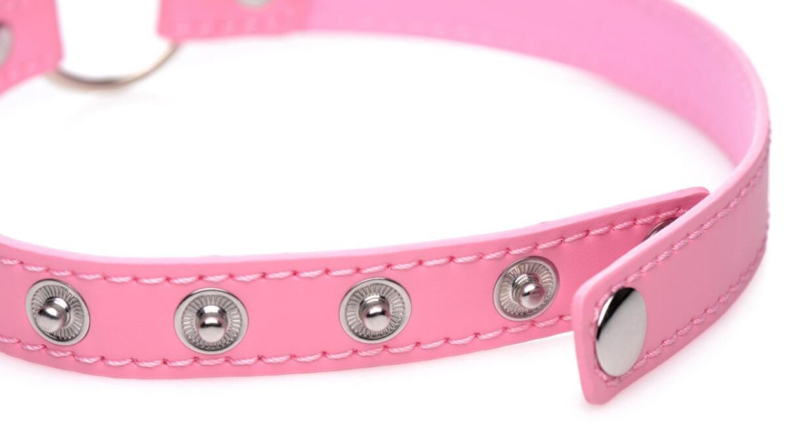 Чокер Master Series Kinky Kitty Ring Slim Choker - Pink фото 2
