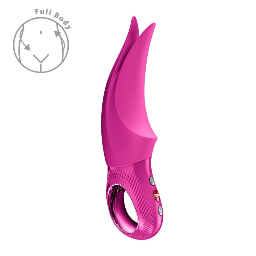 Вибратор для клитора Fun Factory VOLTA Magenta, гибкий двойной кончик фото 2