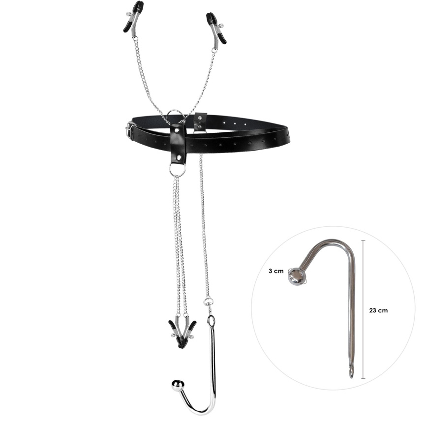 Бондажний набір із металевим анальним гаком №2 Art of Sex Blanca Bondage set with anal hook №2 фото 1