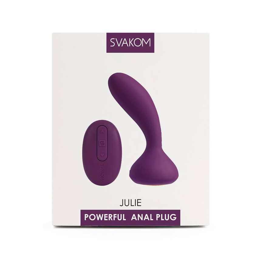 Масажер простати та вібратор точки G з пультом Svakom Julie Violet фото 7