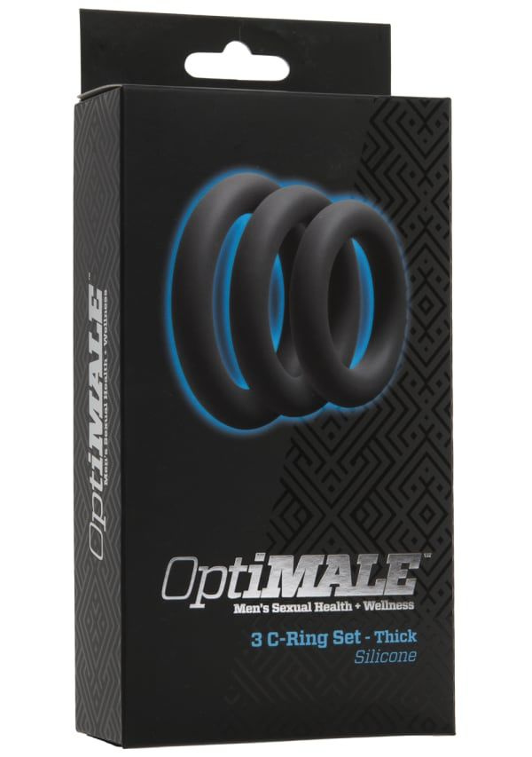 Набір ерекційних кілець Doc Johnson OptiMALE 3 C-Ring Set Thick фото 2