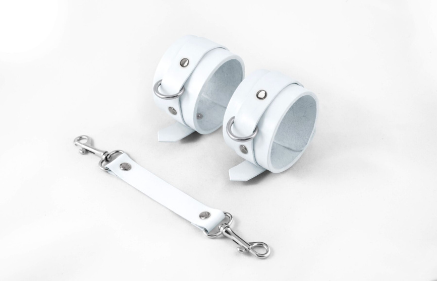 Наручники Feral Feelings - Hand Restraints White, натуральна шкіра фото 1