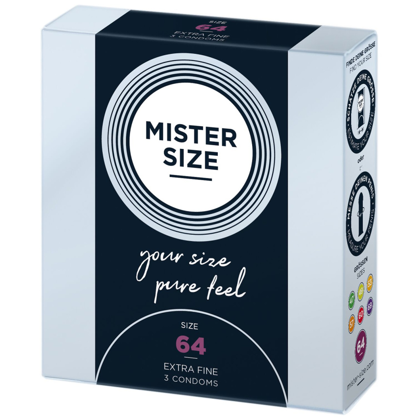 Презервативи Mister Size - pure feel - 64 (3 condoms), товщина 0,05 мм фото 2