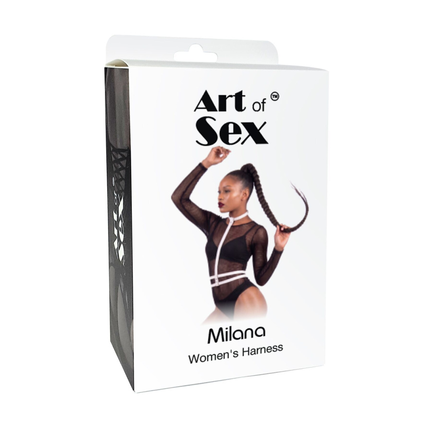 Жіноча портупея Art of Sex - Milana, екошкіра, розмір XS-2XL, колір білий фото 4
