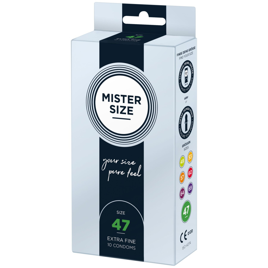 Презервативи Mister Size - pure feel - 47 (10 condoms), товщина 0,05 мм фото 2