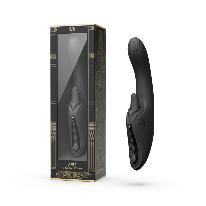 Смарт-вібратор Zalo Ares Obsidian Black, підігрів, 3 мотори, язичок для клітора, стимуляція точки G фото 16