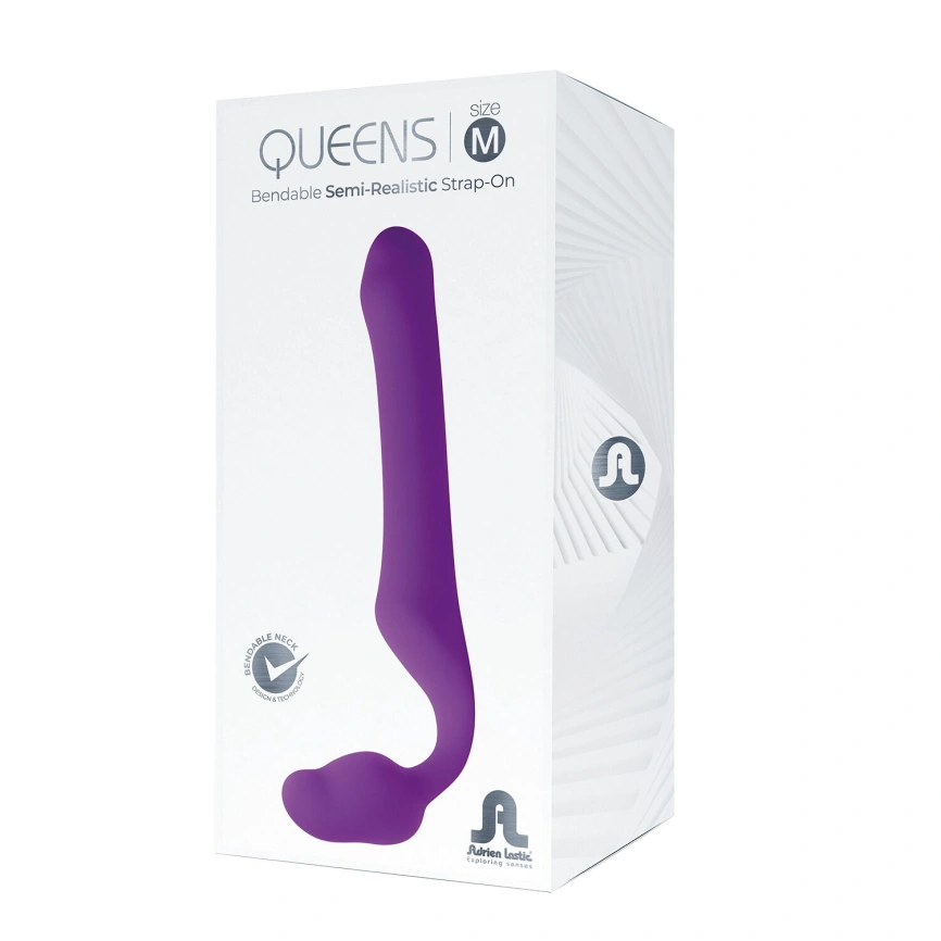 Безремневой страпон Adrien Lastic Queens M, регулируемый изгиб, диаметр 3,4 см фото 4