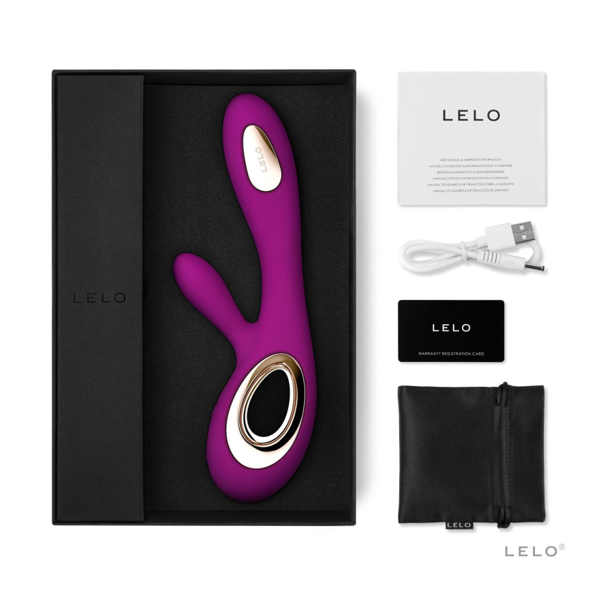 Вібратор-кролик LELO Soraya Wave Deep Rose, манливі рухи стовбура фото 7