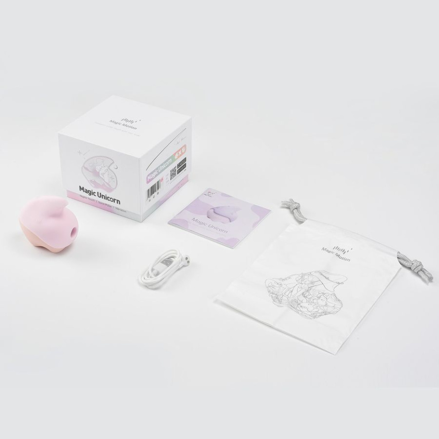 Вакуумний кліторальний смарт-стимулятор Magic Motion Unicorn Pink з вібрацією фото 6