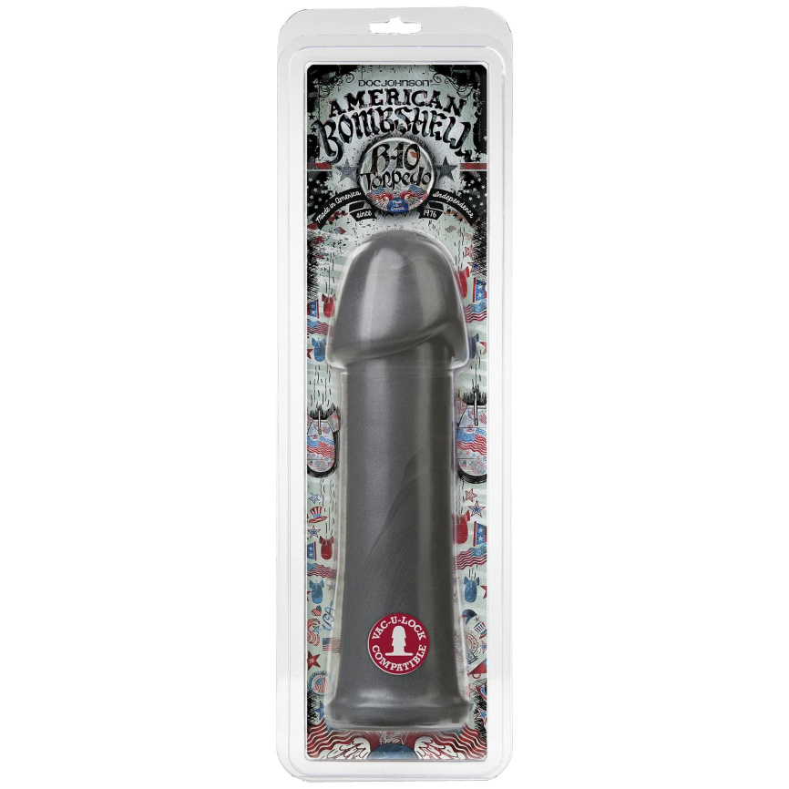 Фалоімітатор для фістингу American Bombshell — B-10 Torpedo — Gun Metal фото 2
