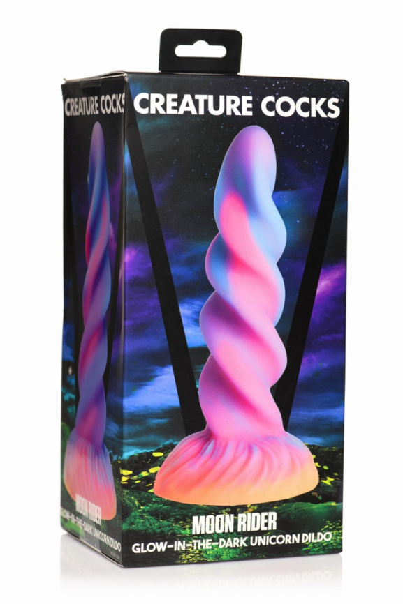 Фентезійний фалоімітатор Creature Cocks Glow-in-the-Dark Unicorn Dildo, світиться в темряві, 20,6 см фото 7