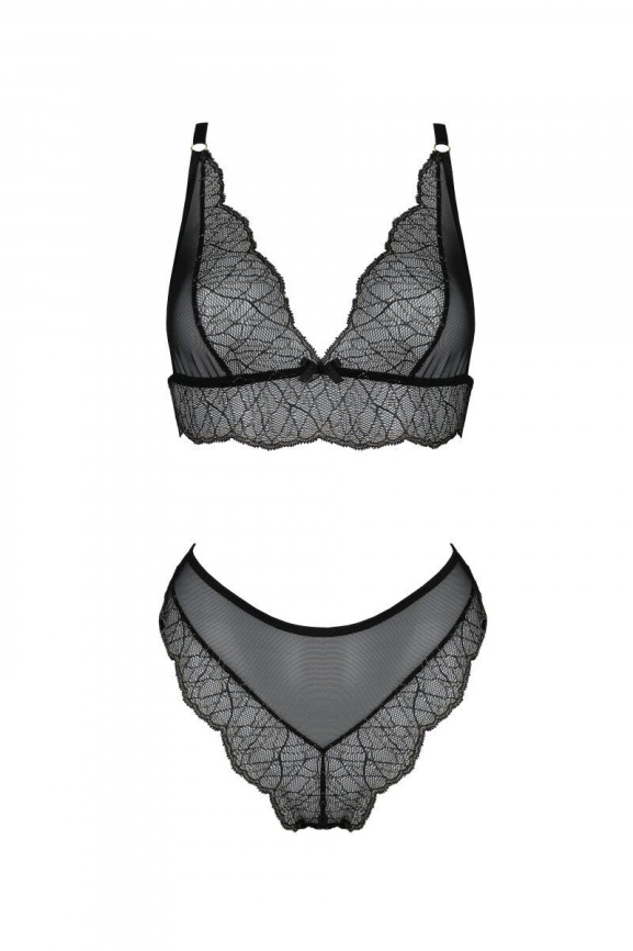 Комплект Passion AMBERLY SET black, XXL/XXXL, бралет і трусики бразиліана фото 3
